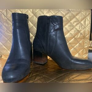 Corso Como Liza Midnight Black Ankle Boots Size 8M